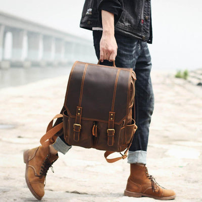 Brown Leather Backpack | Stellan