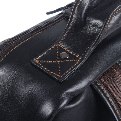 Mens Black Leather Backpack | Lysander