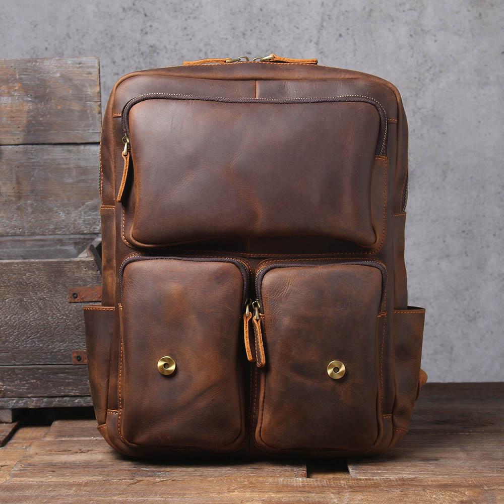 Brown Leather Backpack | Stellan
