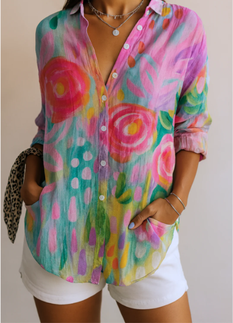 Astrid™  | Colorful Pattern Blouse