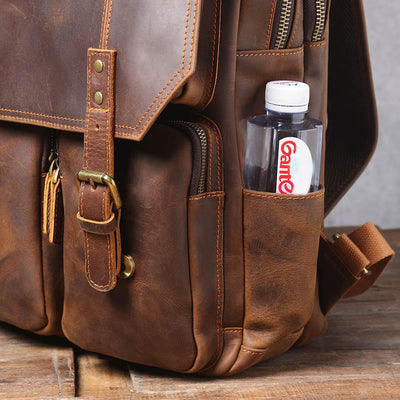 Brown Leather Backpack | Stellan