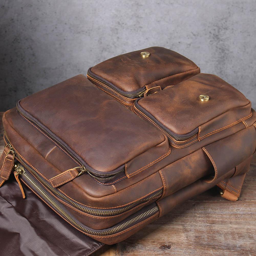 Brown Leather Backpack | Stellan