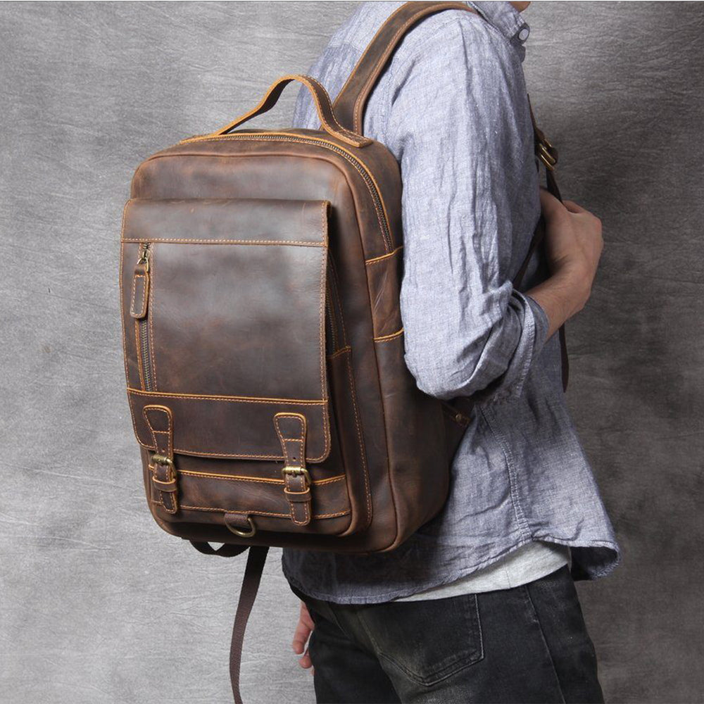 Tan Leather Backpack | Corbinian